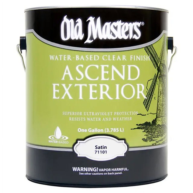 1 gal Old Masters 71101 Clear Ascend Exterior Water-based Finish, Satin