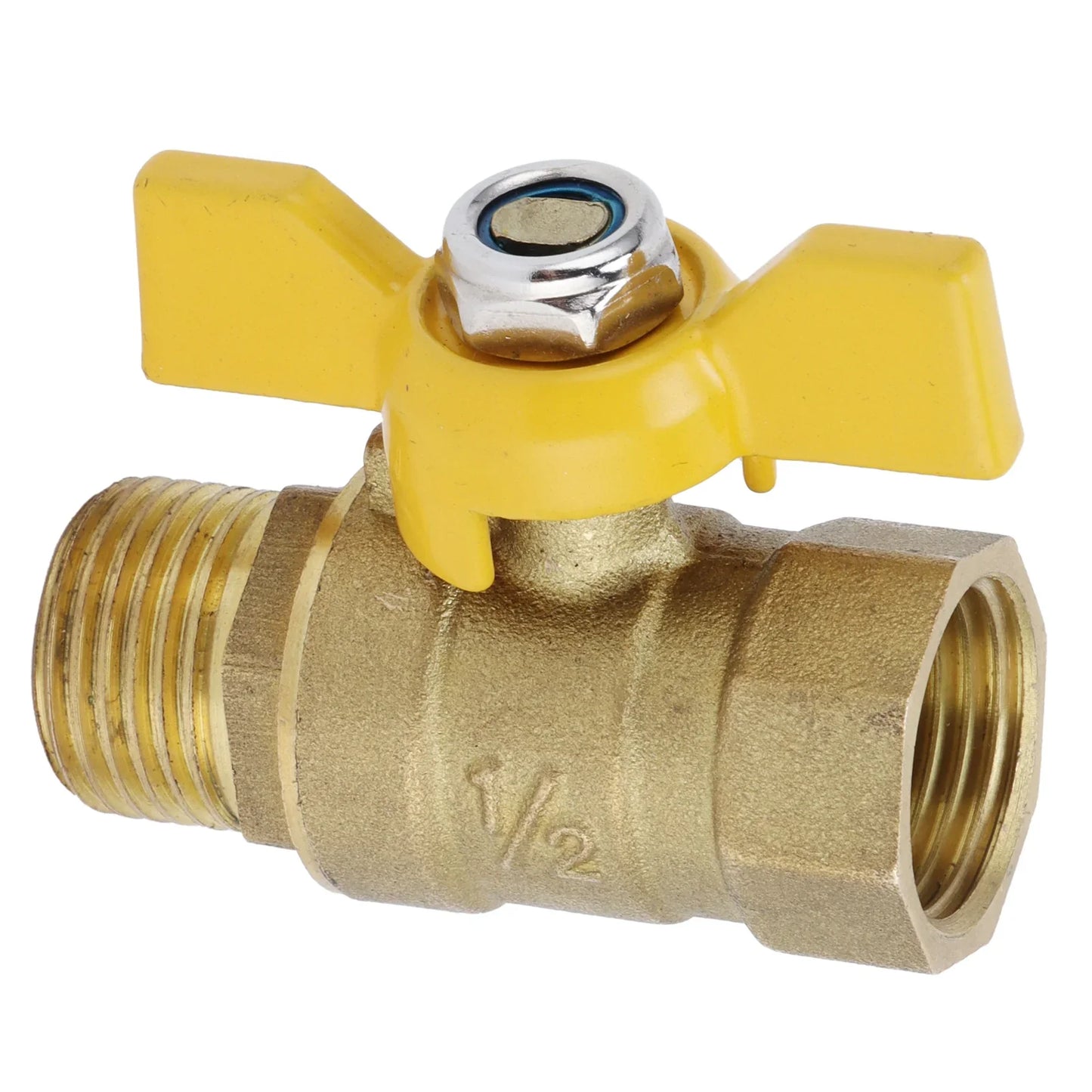 Premium Plumbing Fixture, Enhanced Thickness Sturdy G1/2 Male Threaded Ball Valve for Gasoline & Air