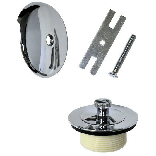 DANCO Universal Lift and Turn Bath Drain Trim Kit with Overflow Plate, Chrome (88966)