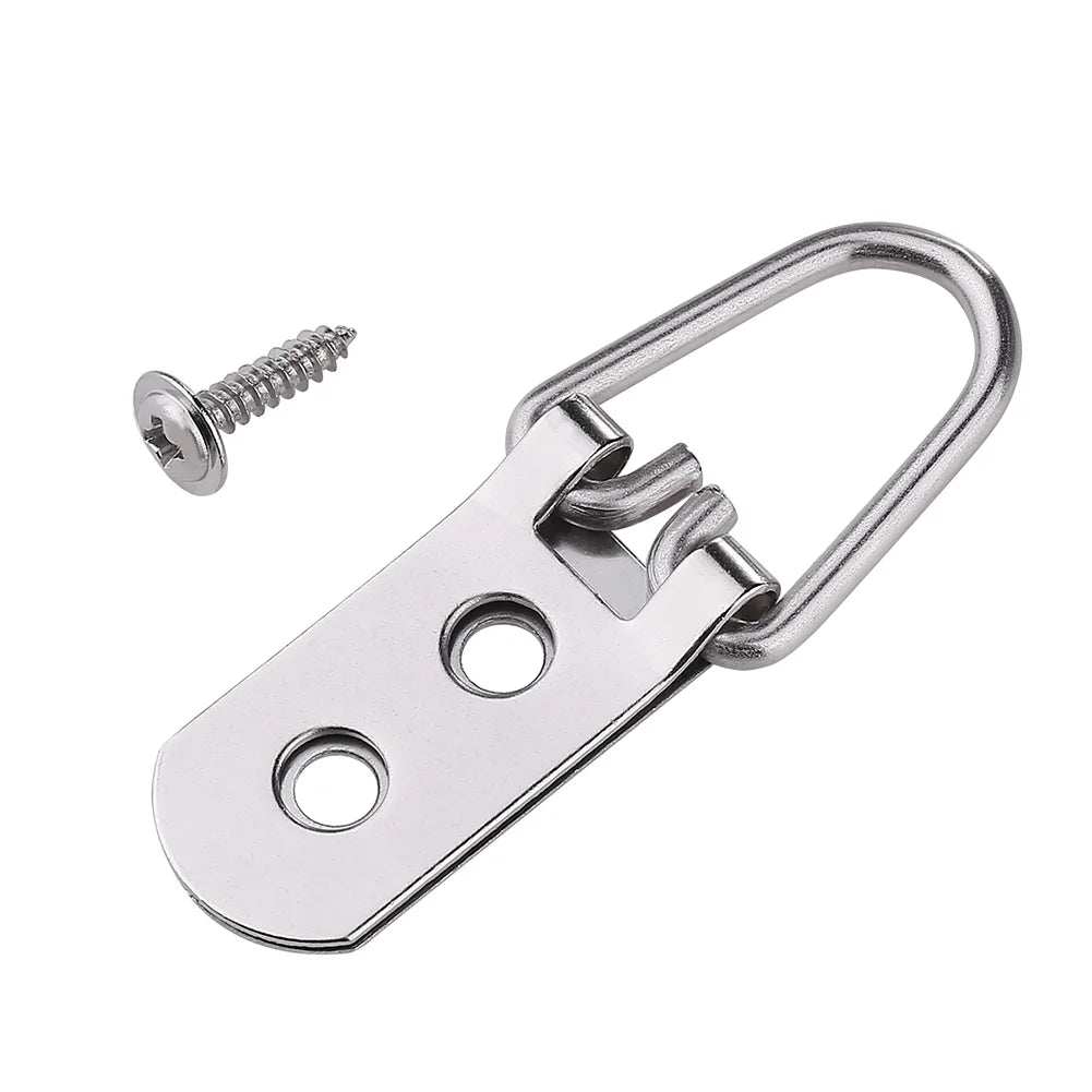 Heavy Duty D-Ring Picture Hangers 2 Hole with Screws
