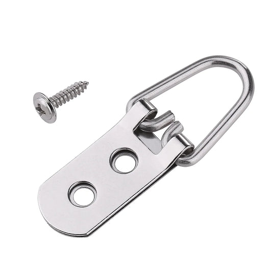 Heavy Duty D-Ring Picture Hangers 2 Hole with Screws