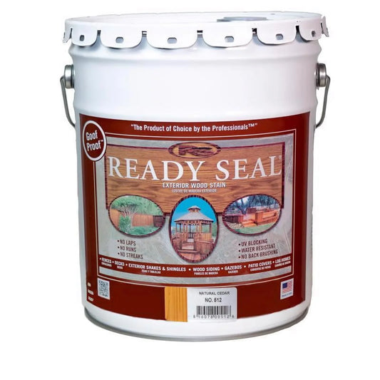 Ready Seal 512 Natural Cedar Exterior Wood Stain and Sealer, 5 Gallon