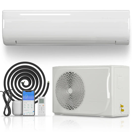 TABU 12000 BTU Split-System Air Conditioners, 19 SEER2, 115 V Mini Split AC/Heating System, WIFI Enabled,White